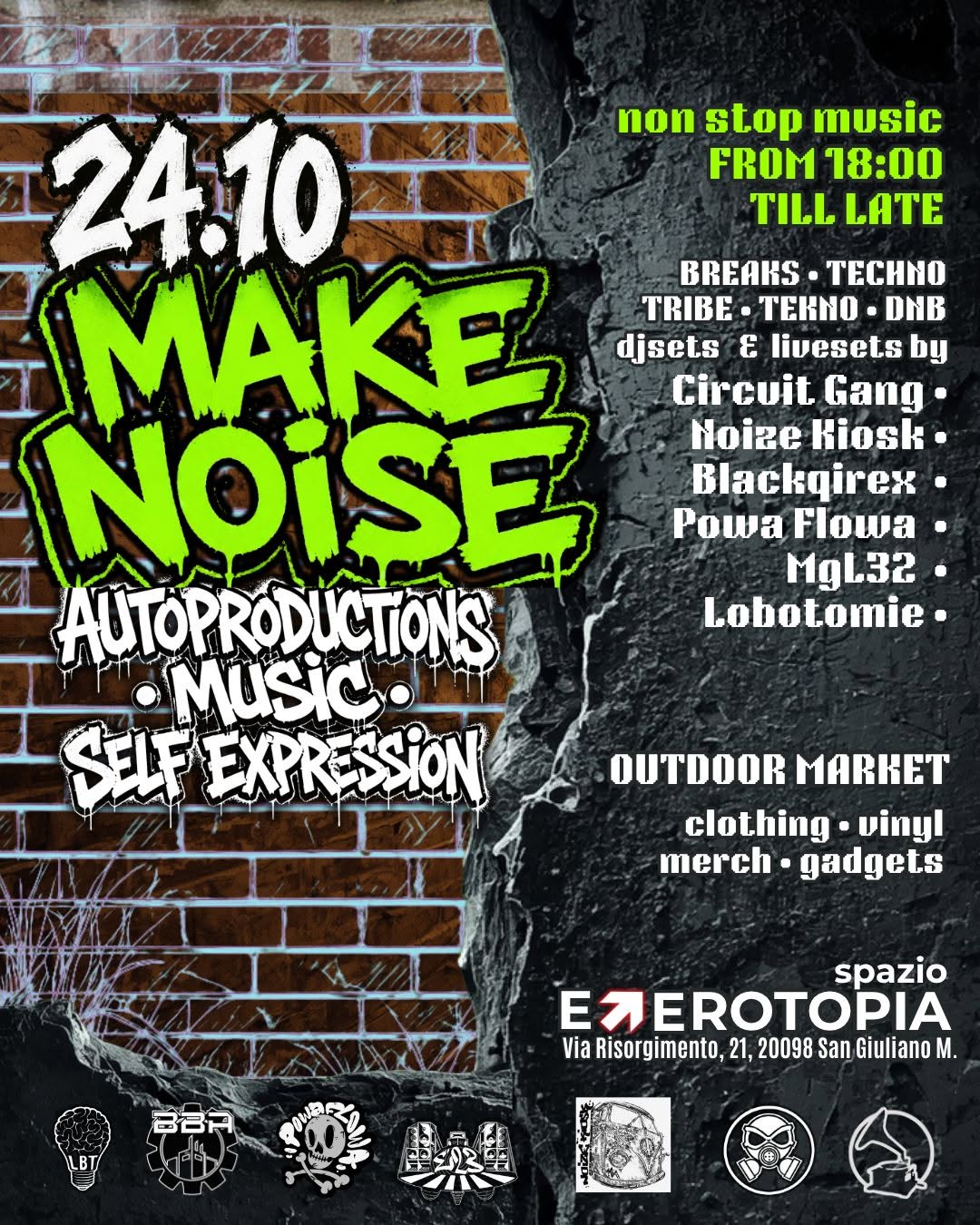 MAKE NOISE — 24 October 2026 flyer