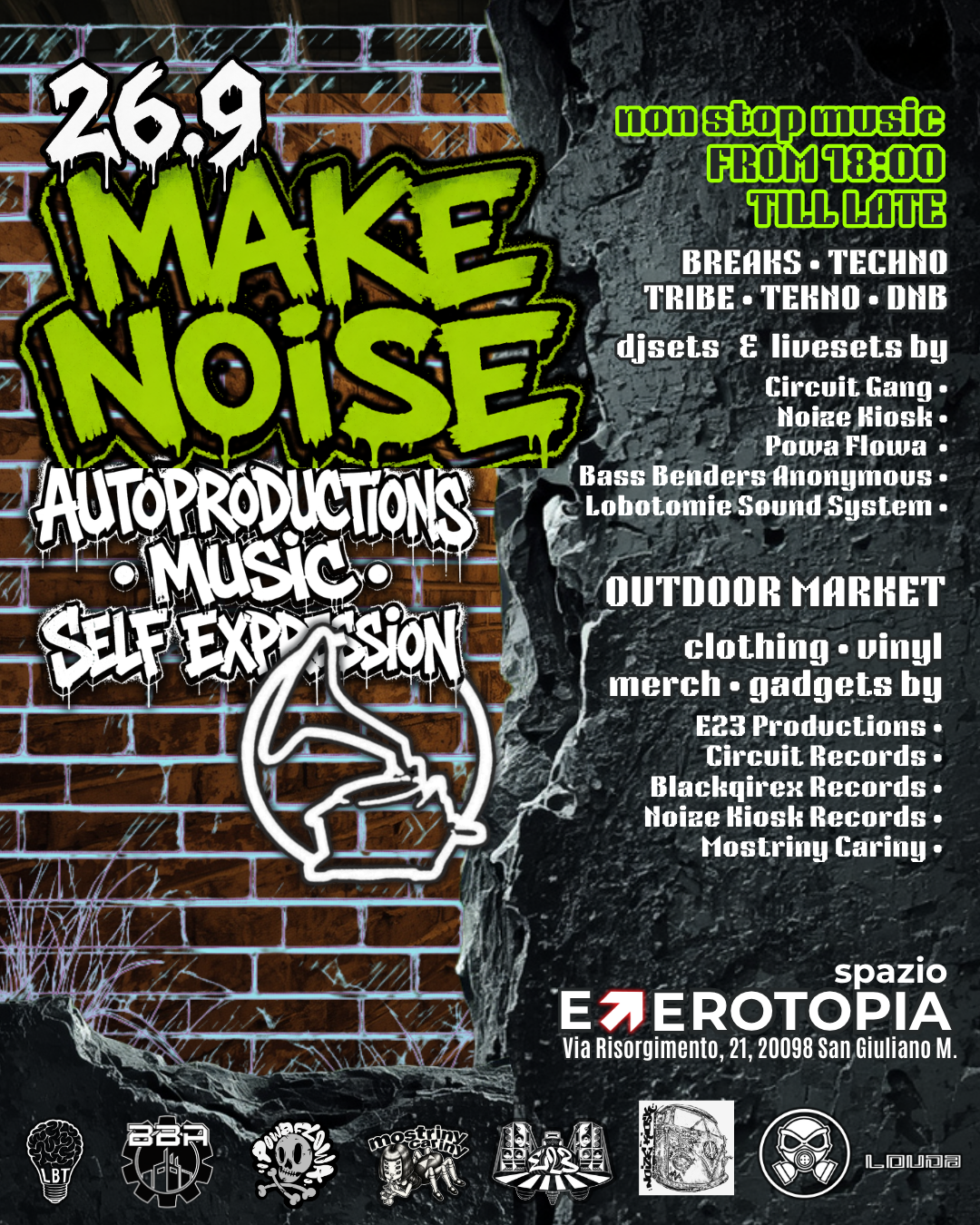 MAKE NOISE — 26 September 2026 flyer
